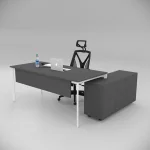 Corner Desk Anthracite (with 120cm Lower Shelf)